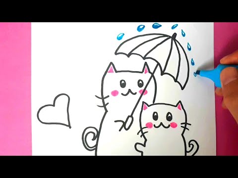 Sevimli Kedi Nasıl Çizilir!!! Hadi Gelin Birlikte Kedi  Çizelim!!!