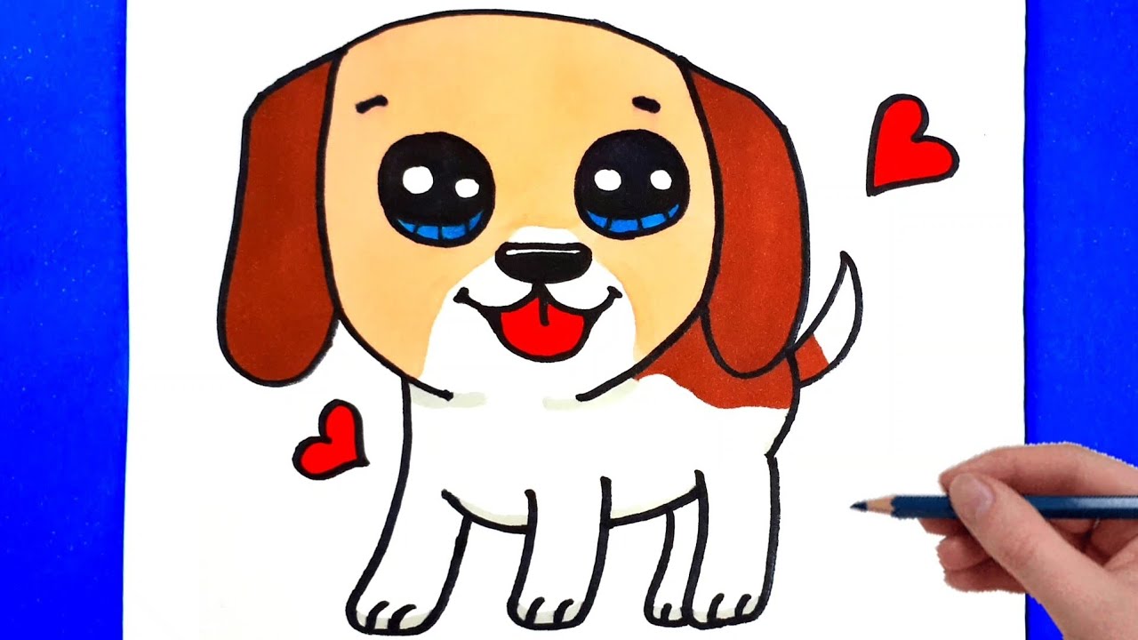 Sevimli Köpek Çizimi - Kolay Çizimler - Sevimli Resim Çizimleri