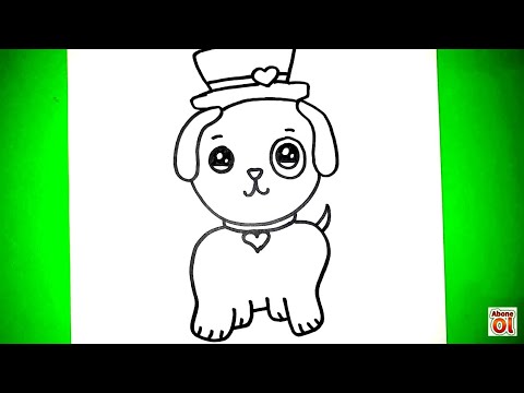 Sevimli Köpek Nasıl Çizilir Kolay Köpek Çizimi- Köpek Çizme ve Boyama(How to draw a Dog)