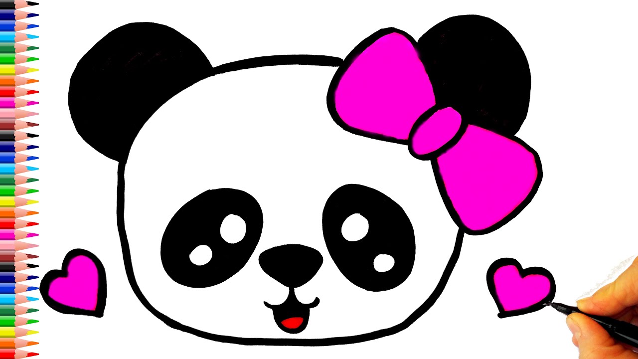 Sevimli Panda Yüzü Çizimi - Sevimli PANDA Nasıl Çizilir? - How To Draw a Cute Panda