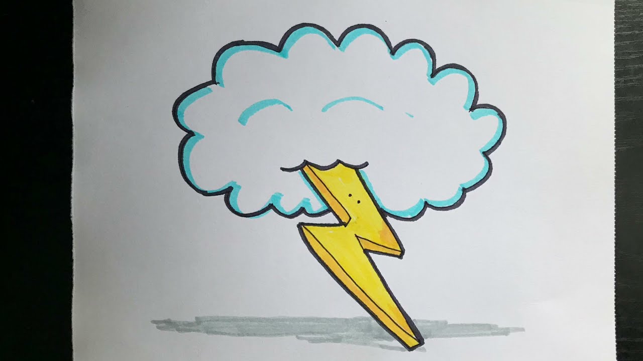 Şimşek nasıl çizilir | how to draw a lightning bolt