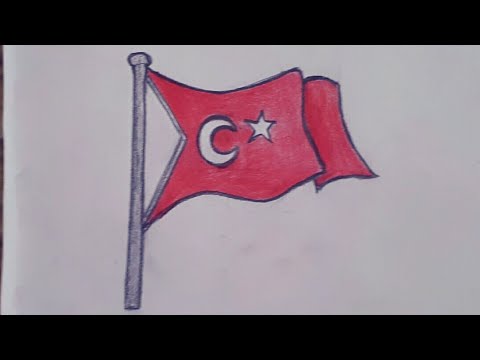 Türk Bayrağı nasıl çizilir / Bayrak çizimi(kolay) How to draw a Turkish Flag(easy)
