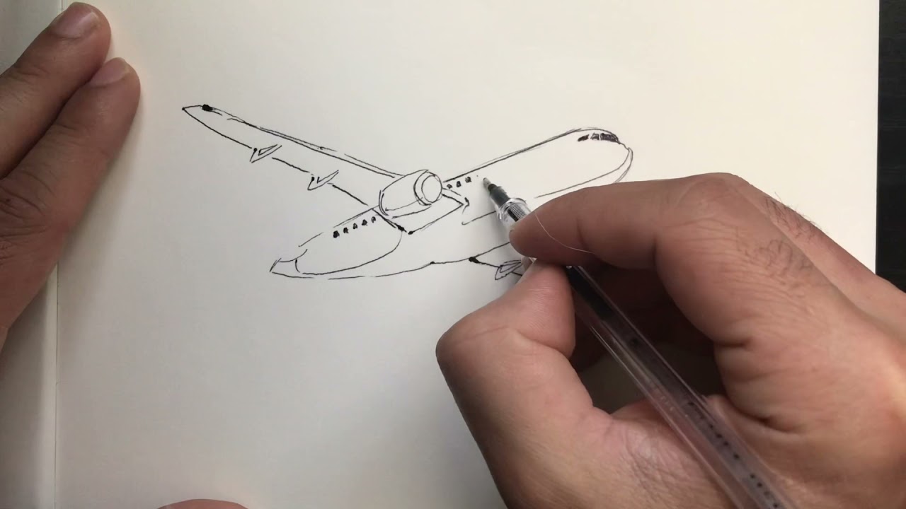 UÇAK NASIL ÇİZİLİR  | Kolay yolcu uçağı çizimi