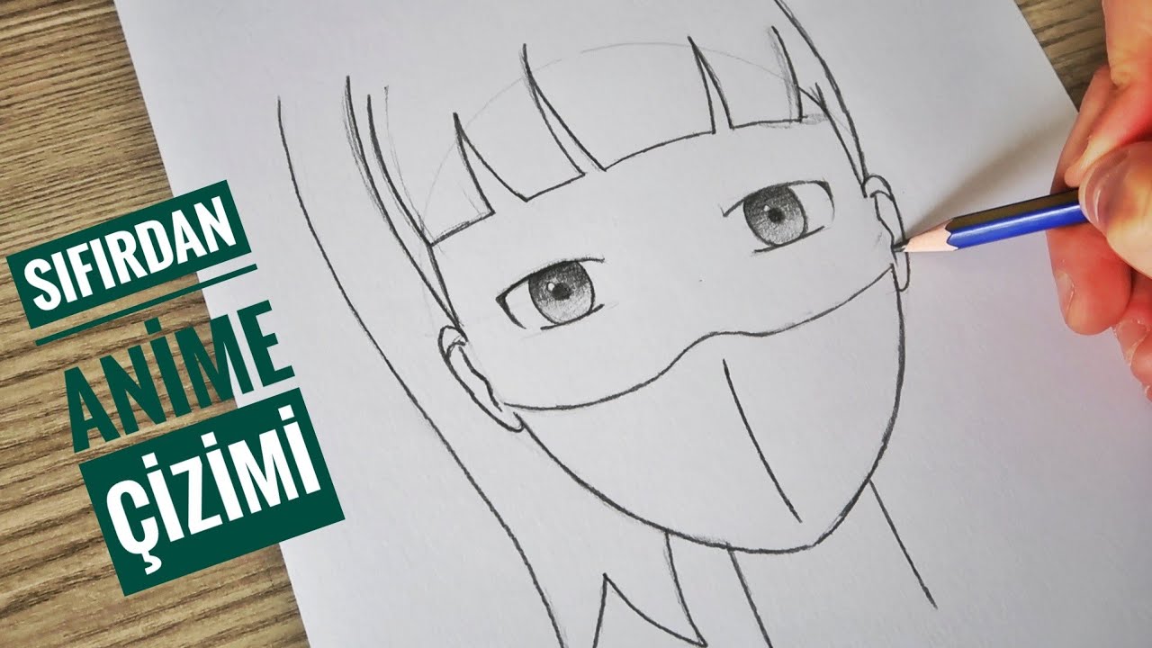VERY EASY DRAWİNG ! Çok Kolay Karakalem Anime Kızı Çizimi / How to draw anime