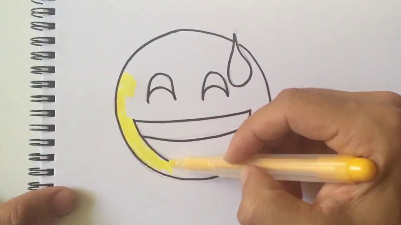 Whatsapp gülen emoji nasıl çizilir - Çocuklar için gülen emoji çizimi