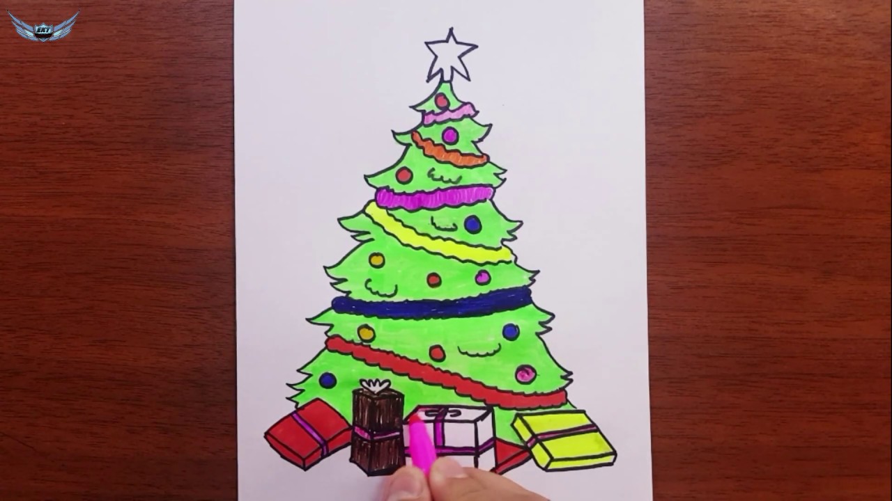 Yılbaşı ağacı çizimi - Çam ağacı - Yeni Yıl Çizimleri