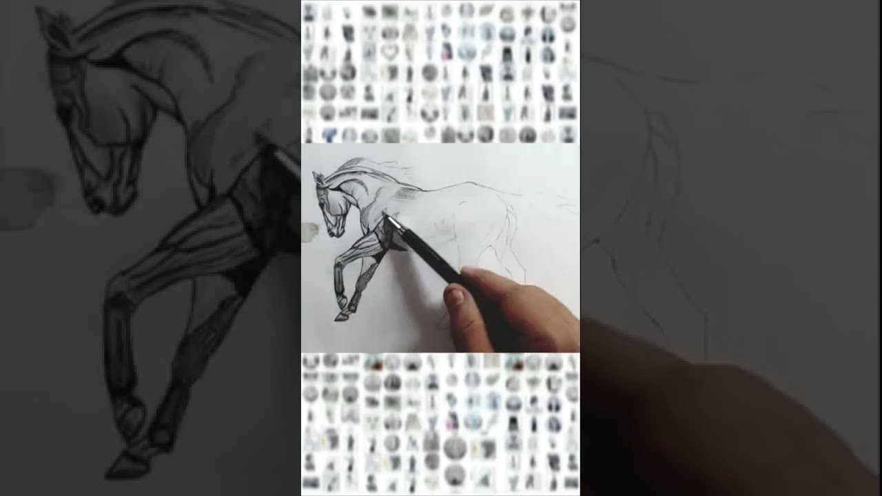 Kolay at çizimi - At nasıl çizilir? How to draw a horse
