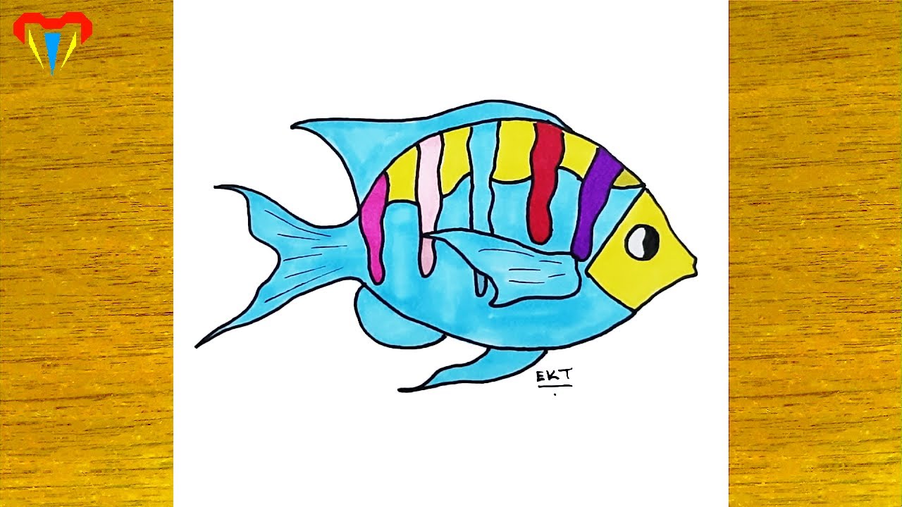 balık çizimi - kolay hayvan çizimleri - kolay çizimler, basit, sevimli, güzel,  tatlı,  resim