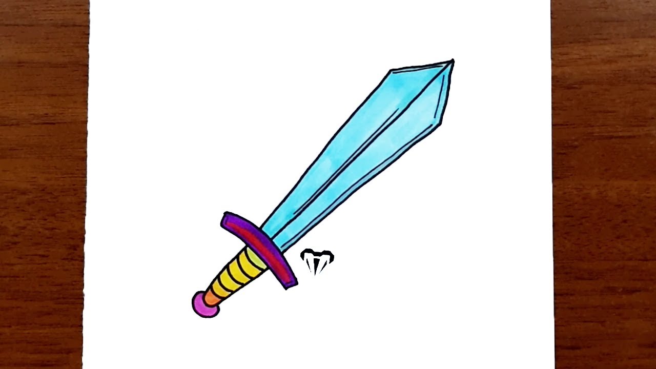 kılıç çizimi - kolay bıçak çizimleri - kolay çizimler, basit, sevimli, güzel, tatlı, resim