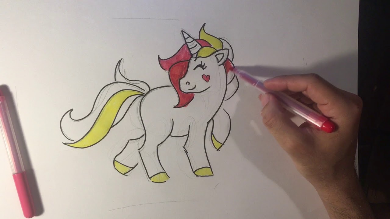"Görsel Sanatlar Dersi Etkinlikleri"  Basit unicorn nasıl çizilir | Unicorn boyama
