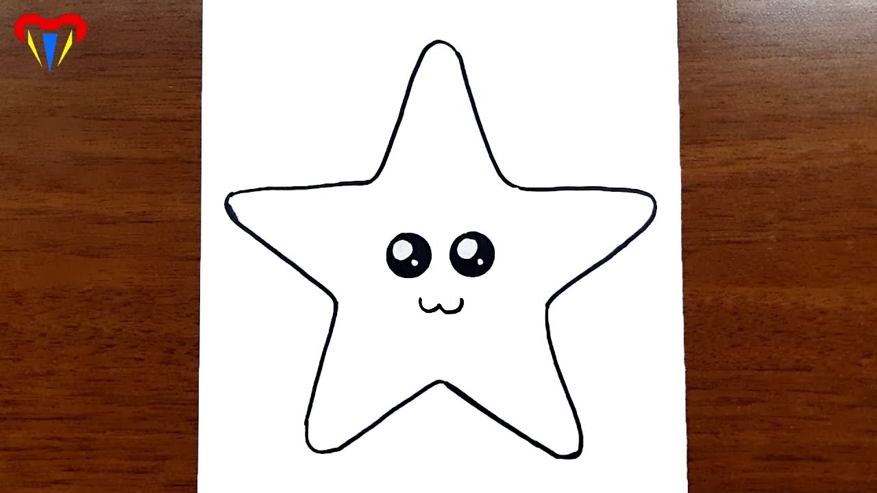 yıldız çizimi - kolay kawaii çizimleri - kolay çizimler, basit, sevimli, güzel, tatlı, resim