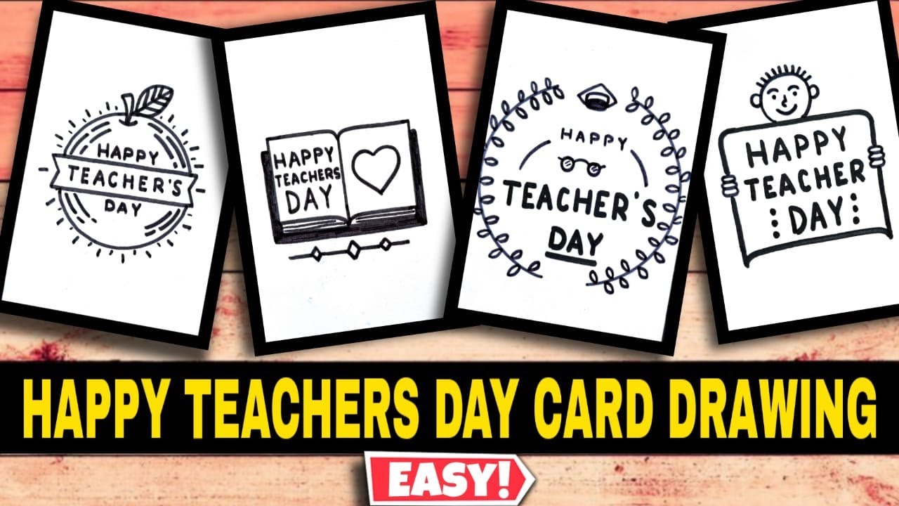 HAPPY TEACHERS DAY CARD DRAWING EASY