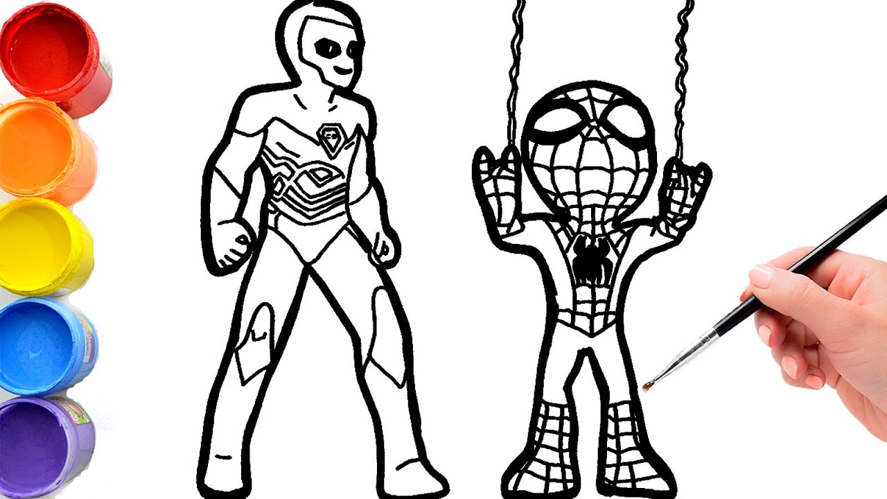 Drawings of the Marvel's SPIDEY and His Amazing Friends Vs GHOST FORCE Andy Baker