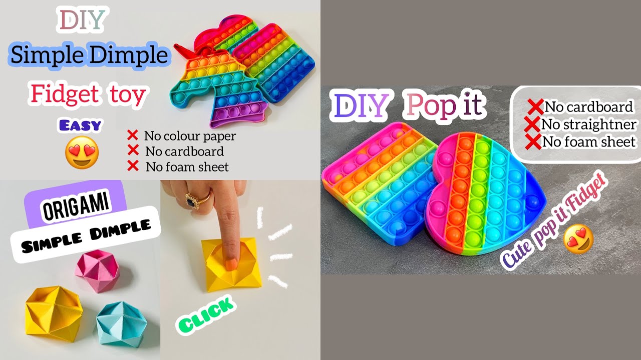 3 DIY paper Fidget toys | Easy DIY pop it | origami simple dimple |Easy