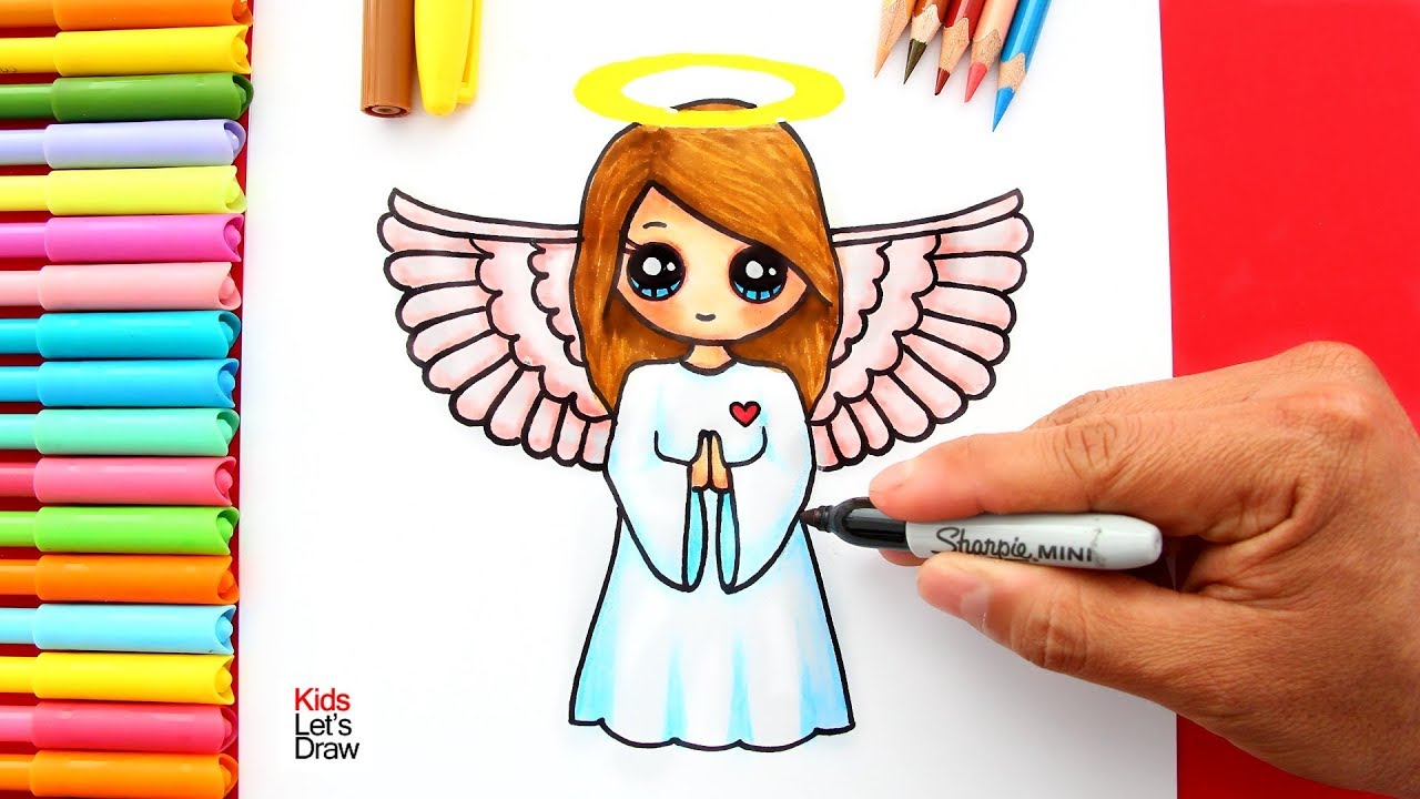 Aprende a dibujar un ANGEL KAWAII | How to draw a Cute Angel