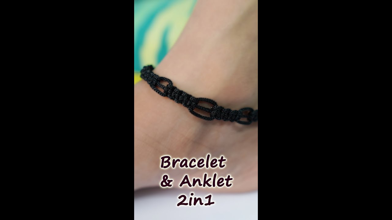Black Thread Anklet & Bracelet Ideas. ( 2 in 1 ) How to make anklet & bracelet?