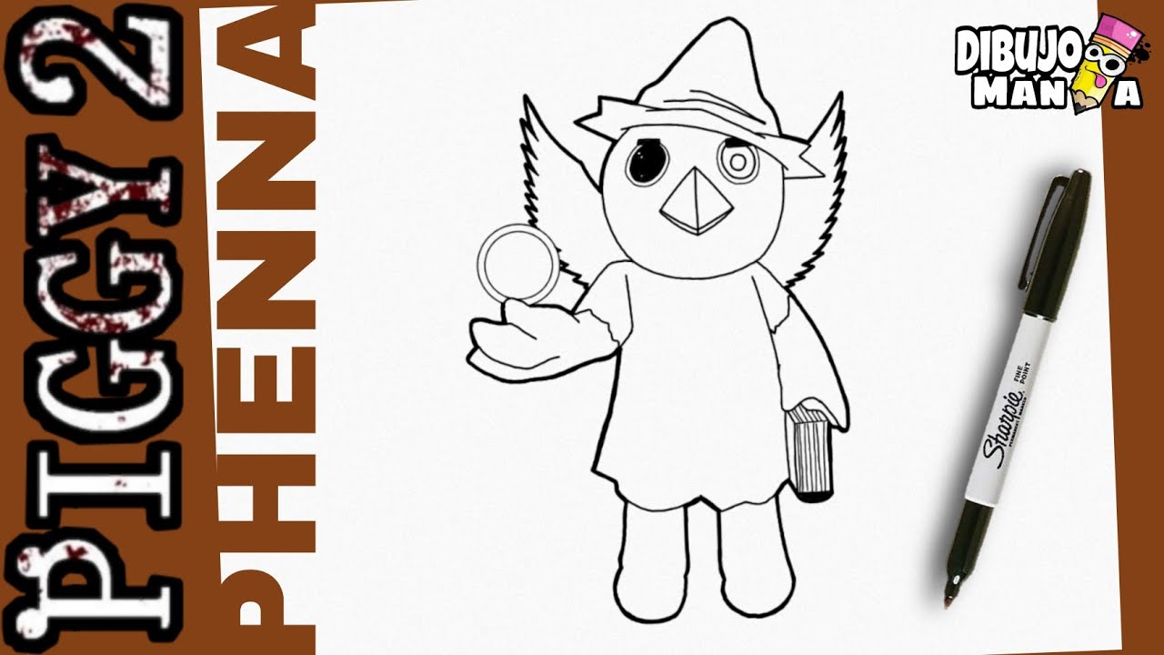 COMO DIBUJAR A PHENNA DE PIGGY BOOK 2 | PASO A PASO | how to draw phenna from piggy book 2