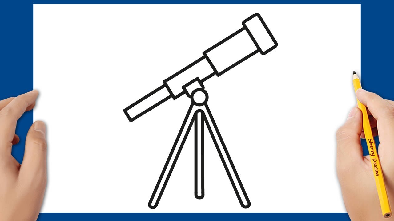 Comment dessiner un télescope | How to draw a telescope step by step