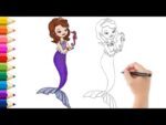 Como Dibujar a Sofia sirena I How to Draw  Sofia Mermaid I Princesa Disney