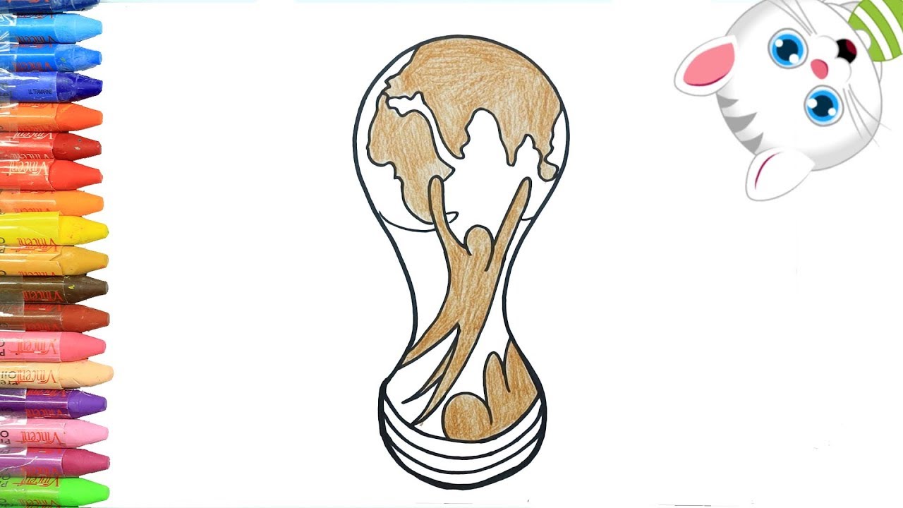 Cómo Dibujar y Colorear Copa Mundial | Dibujos Para Niños con MiMi  | Aprender Colores