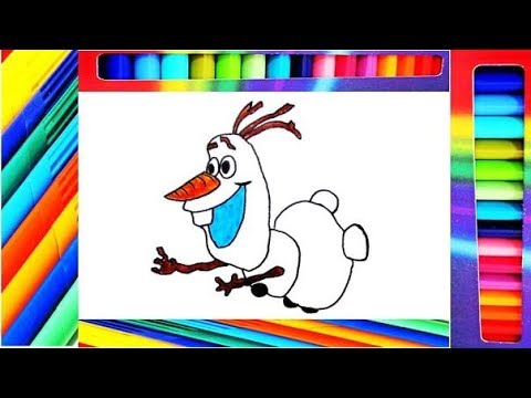 Como Dibujar y colorear a Olaf de Frozen - How to draw Olaf - Frozen