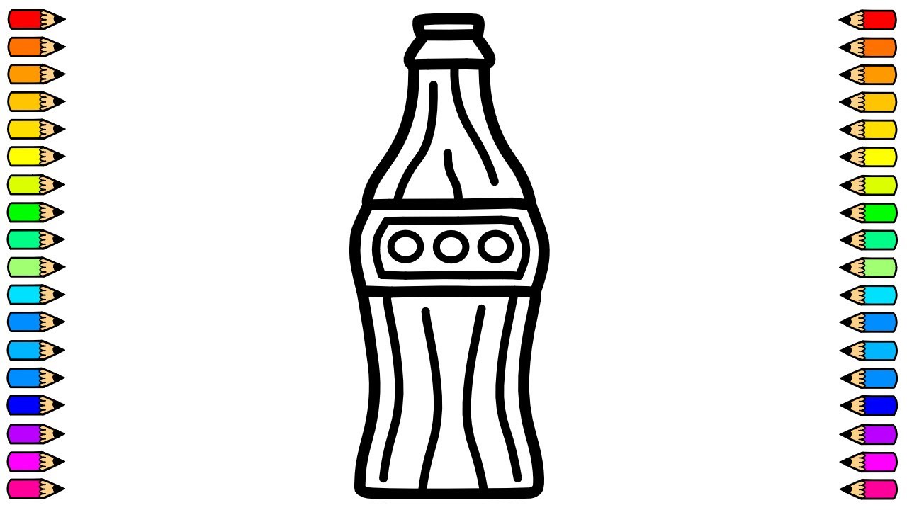 Cómo dibujar UNA BOTELLA / Dibujamos una Botella de Refresco / Dibujo de Botella Paso a Paso