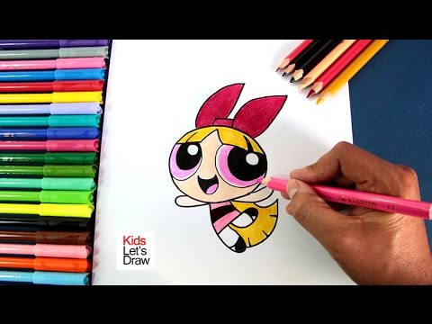 Cómo dibujar a BOMBON (Las Chicas Superpoderosas) | How to draw Blossom (The Powerpuff Girls)