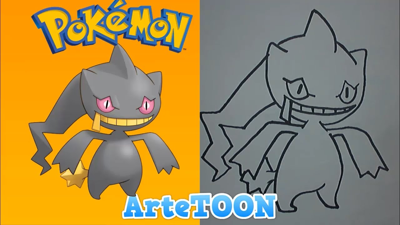 Como dibujar a Banette paso a paso  | how to draw Banette  step by step "ESPECIAL HALLOWEEN