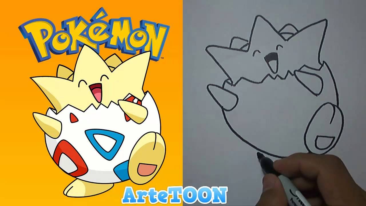 Como dibujar a Toguepi  paso a paso - Pokemon GO | How to draw Toguepi - Pokemon