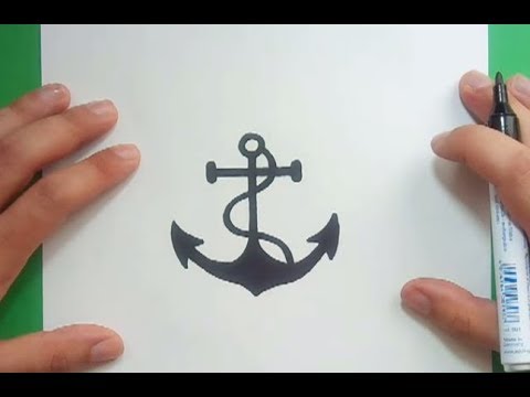 Como dibujar un ancla paso a paso 5 | How to draw a anchor 5