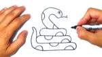 Cómo dibujar una Serpiente Paso a Paso y fácil