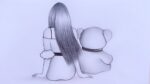 Draw a girl with Her Teddy bear-Easy way to draw for Beginners Step by step