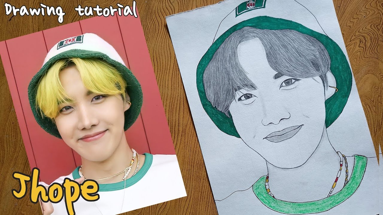 Drawing BTS- Jhope From Butter MV |How to draw bts Jhope sketch step by step |Jhope drawing |정호석