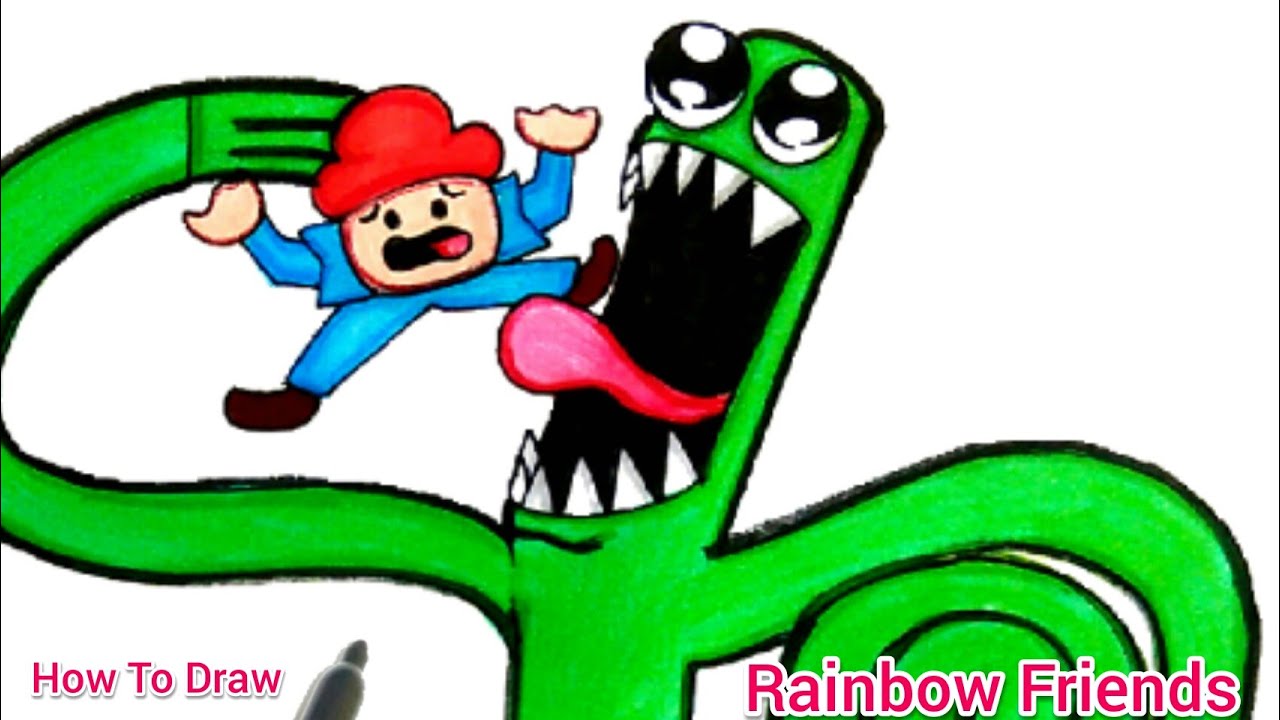 Drawing ROBLOX Rainbow Friends / Rainbow Friends Story / Origin of the Rainbow Friends