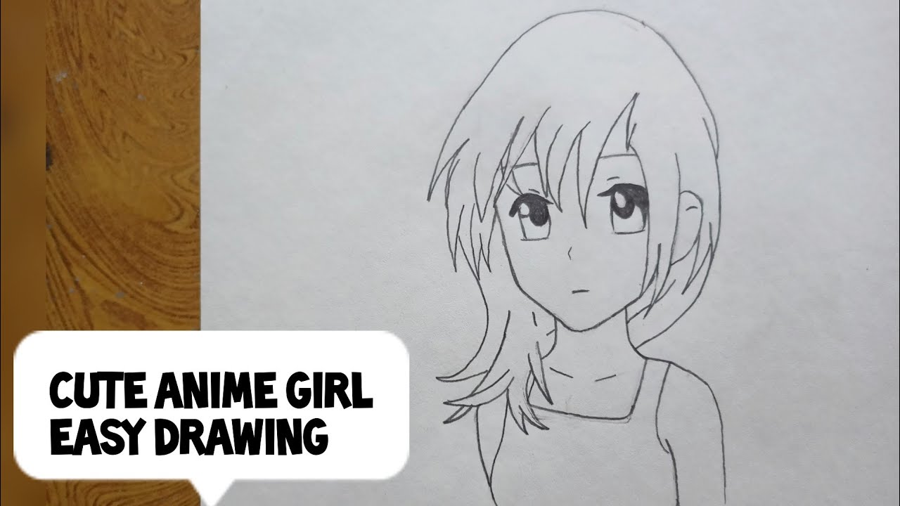 Easy Anime drawing|How to draw Anime girl easy step by step|How to draw cute girl|Anime Girl drawing