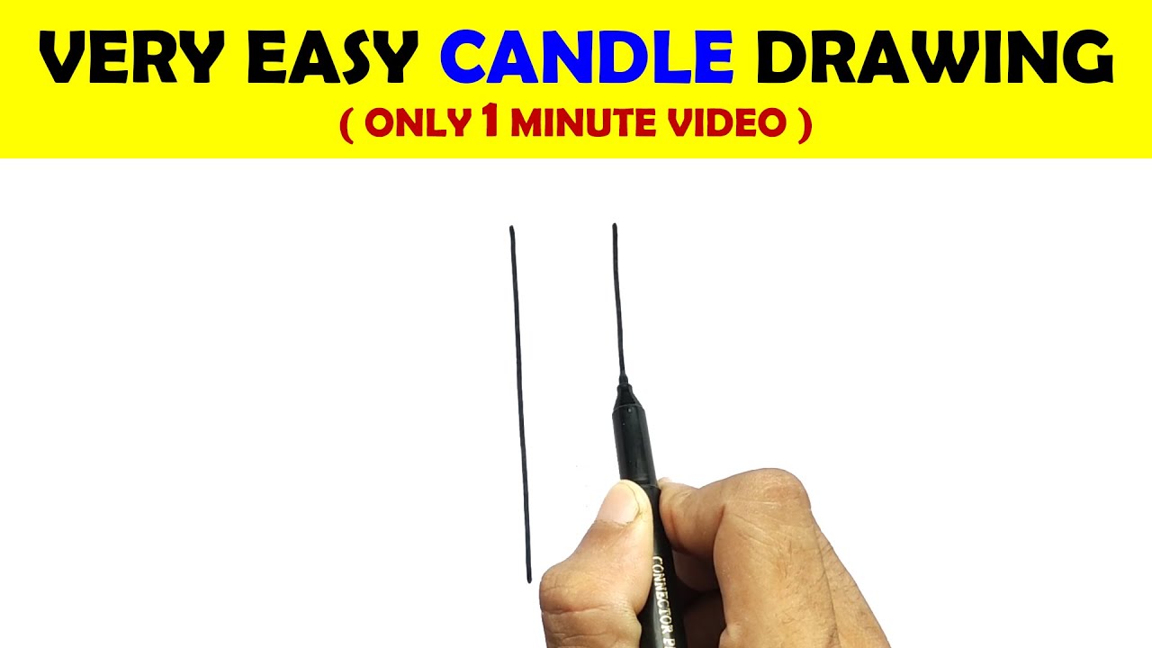 HOW TO DRAW CANDLE EASY | DRAW A SIMPLE CANDLE