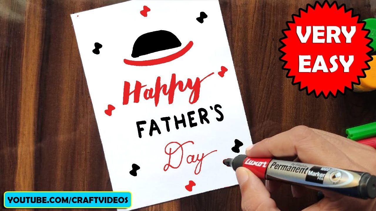 HOW TO DRAW FATHERS DAY CARD | Fathers Day Drawings