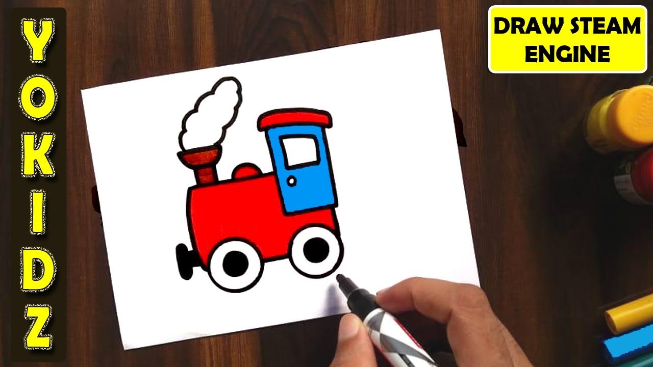 HOW TO DRAW STEAM ENGINE