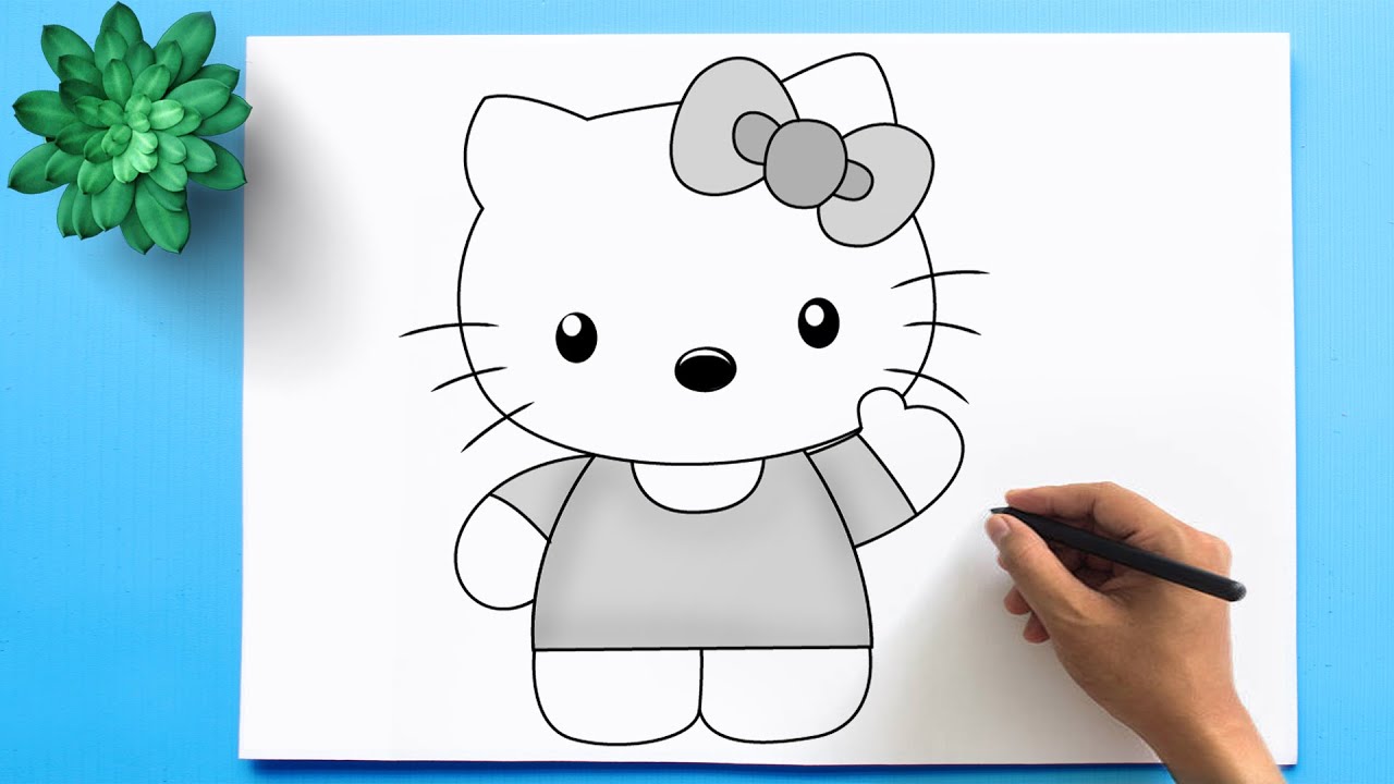 Hello Kitty Drawing Easy | How to Draw Hello Kitty