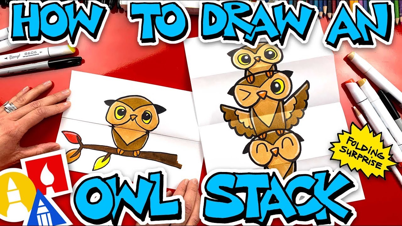 How To Draw An Owl Stack Folding Surprise (with Mrs. Hubs)