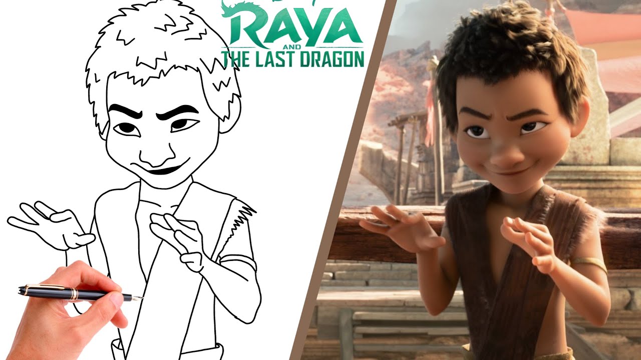 How To Draw BOUN FROM RAYA AND THE LAST DRAGON // Step-By-Step