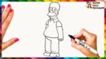 How To Draw Homer Simpson Step By Step  Homer Simpson Drawing Easy