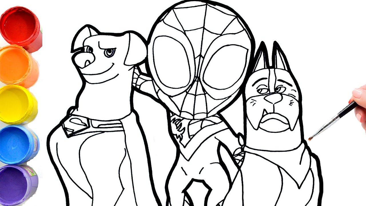 How To Draw Marvel's Spidey and His Amazing Friends with DC LEAGUE OF SUPER-PETS - Disney