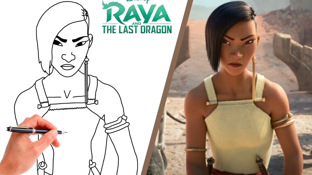 How To Draw NAMAARI FROM RAYA AND THE LAST DRAGON // Step-By-Step