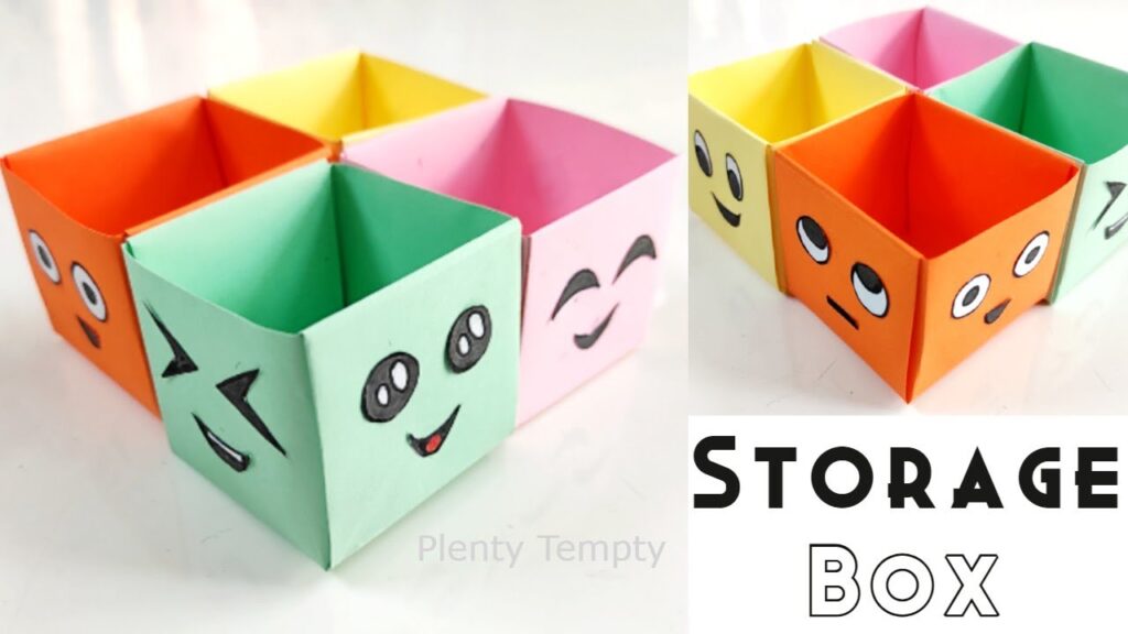 how-to-make-box-with-paper-origami-paper-box-diy-school-crafts-with