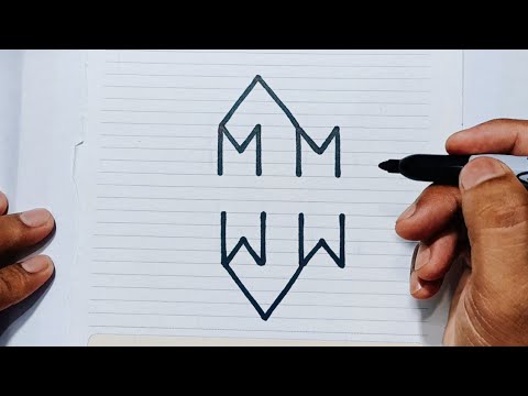 How To Turn Letter M & W Into Stylish 'S' | How To Draw Letter S In New Style | Letter S Drawing