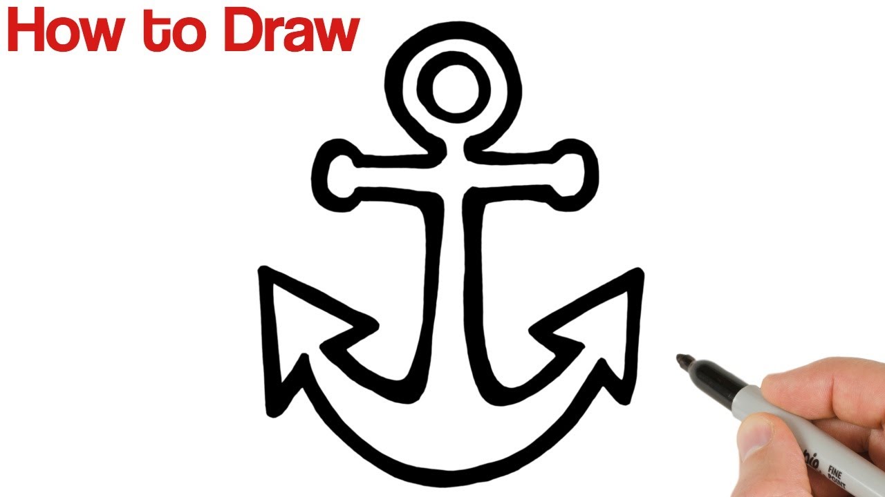 How to Draw Anchor Easy