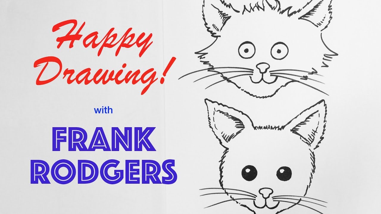 How to Draw Easy Cartoon Cat Faces -  Illustration Live with Frank Rodgers