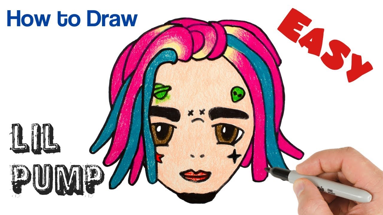How to Draw Lil Pump Cute and Easy