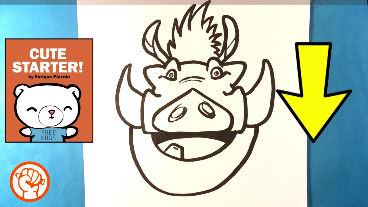 How to Draw Pumba - Lion King - Easy Pictures to Draw
